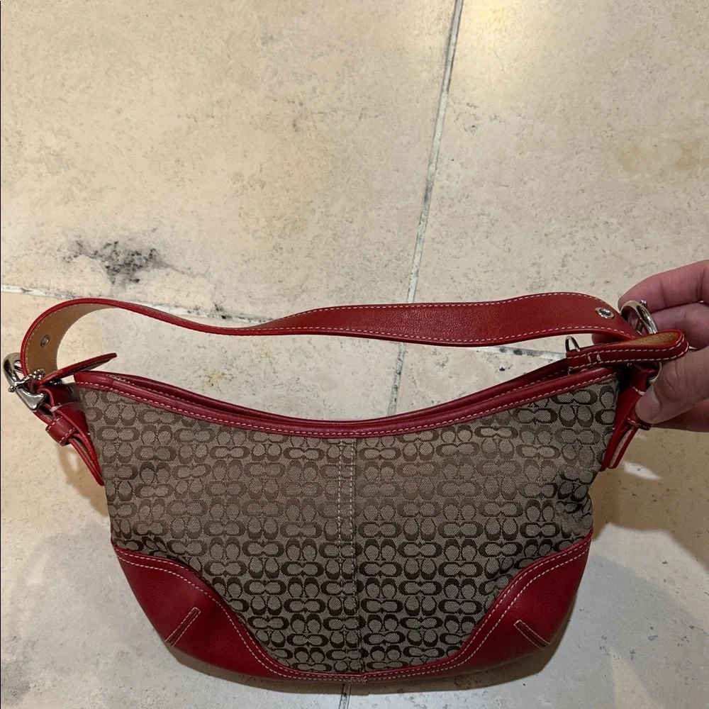 Vintage Y2K Coach Mini Signature Hobo Bag - Picture 5 of 12